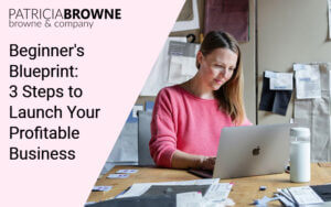 woman building a profitable business by using 3 steps to build